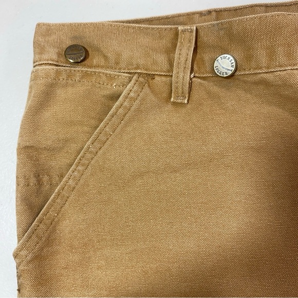 Vintage Carhartt Bucksaw Logger Shorts 42 USA Made Canvas Workwear Utility - Picture 6 of 13